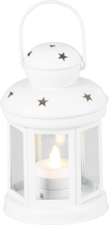 Lamp MagicHome Vianoce, biely, s LED sviekou, 10x15/20 cm