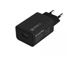 ColorWay AC nabjaka 1xUSB Quick Charge 3.0 (18W) ierna, (CW-CHS013Q-BK)