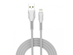 Kbel USB Apple Lightning (line-drawing) 2.4A 1m - white