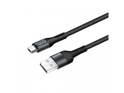 Kbel USB MicroUSB (nylon) 2.4A 1m - black