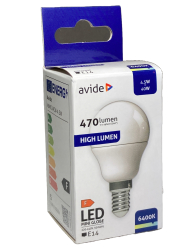 LED iarovka Avide LED Mini Globe G45 4.5W E14 6400K 470 lumen