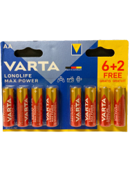 Varta longlife max power alkaline AA 8ks