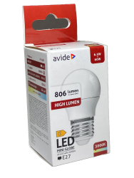 LED iarovka AVIDE Mini Globe G45 6.5W E27 3000K 806 lumen