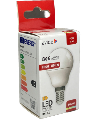 LED iarovka AVIDE Mini Globe G45 6.5W E14 3000K 806 lumen