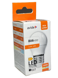 Avide LED Mini Globe G45 6,5W E27 NW 806 lumen